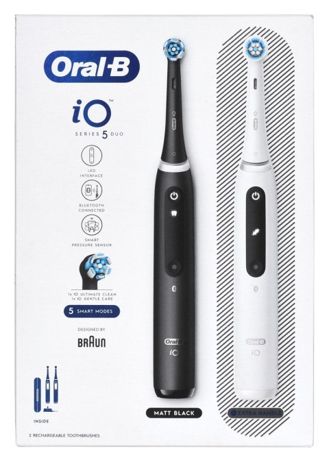 Braun Szczoteczka elek.Oral-B iO5 Duo Matt Black/Quite White Braun Szczoteczka elek.Oral-B iO5 Duo Matt Black/Quite White