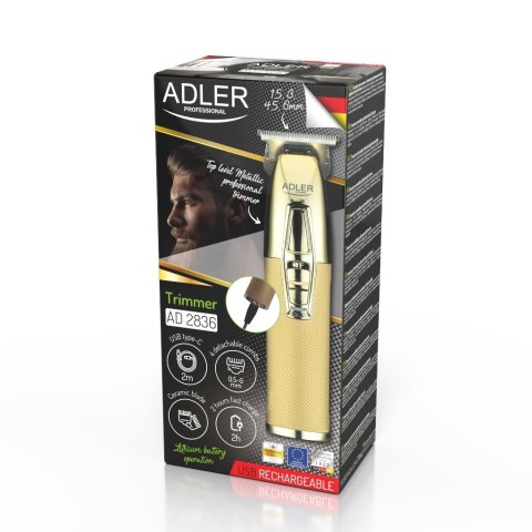 Trymer ADLER AD 2836g złoty USB