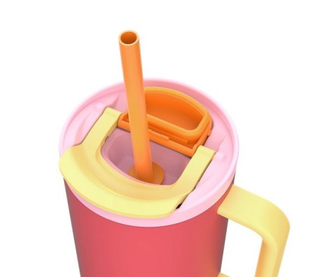 Kubek termiczny z teleskopową słomką Kambukka Rio Tumbler 950ml Pink Papaya Kubek termiczny z teleskopową słomką Kambukka Rio Tumbler 950ml Pink Papaya