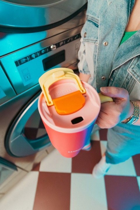 Kubek termiczny z teleskopową słomką Kambukka Rio Tumbler 950ml Pink Papaya Kubek termiczny z teleskopową słomką Kambukka Rio Tumbler 950ml Pink Papaya