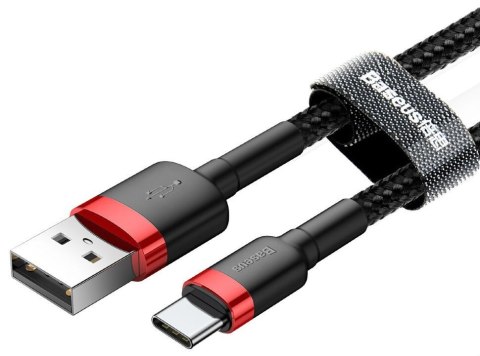 BASEUS KABEL USB DO USB-C CAFULE 2M(CZERWONO-CZARN BASEUS KABEL USB DO USB-C CAFULE 2M(CZERWONO-CZARN