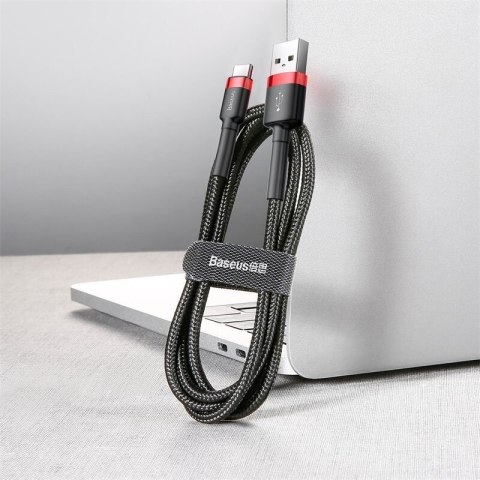 BASEUS KABEL USB DO USB-C CAFULE 2M(CZERWONO-CZARN BASEUS KABEL USB DO USB-C CAFULE 2M(CZERWONO-CZARN