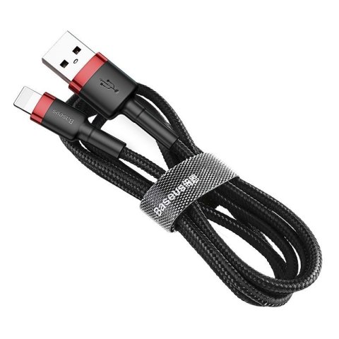 Kabel Baseus CALKLF-C19 (Lightning M - USB 2.0 M; 2m; kolor czarno-czerwony) Kabel Baseus CALKLF-C19 (Lightning M - USB 2.0 M; 2m; kolor czarno-czerwony)