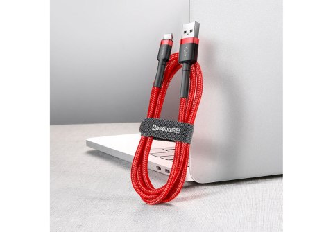 Kabel Baseus Cafule CATKLF-A09 (USB 2.0 - USB typu C ; 0,50m; kolor czerwony) Kabel Baseus Cafule CATKLF-A09 (USB 2.0 - USB typu C ; 0,50m; kolor czerwony)