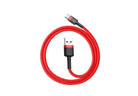 Kabel Baseus Cafule CATKLF-A09 (USB 2.0 - USB typu C ; 0,50m; kolor czerwony) Kabel Baseus Cafule CATKLF-A09 (USB 2.0 - USB typu C ; 0,50m; kolor czerwony)