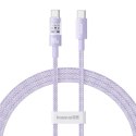 Kabel Baseus Gem Typ C-Typ C 100W 1m (fioletowy)