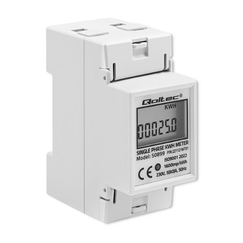 QOLTEC LICZNIK ZUŻYCIA ENERGII JEDNOFAZOWY NA SZYNĘ DIN | 230V | LCD | 2P QOLTEC LICZNIK ZUŻYCIA ENERGII JEDNOFAZOWY NA SZYNĘ DIN | 230V | LCD | 2P