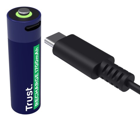 Baterie AA Trust USB-C RECHARGEABLE BATTERIES 2P Baterie AA Trust USB-C RECHARGEABLE BATTERIES 2P