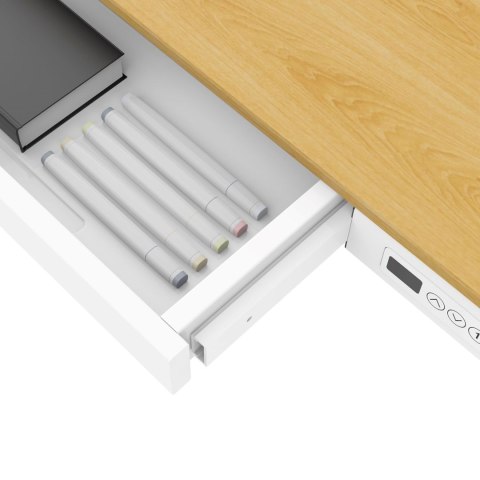 Biurko ACTIVEJET z elektryczną regulacją wysokości 140x70 ET119W-C biały/dąb Biurko ACTIVEJET z elektryczną regulacją wysokości 140x70 ET119W-C biały/dąb