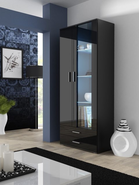 Witryna SOHO S6 2D2S czarny/ czarny połysk Witryna SOHO S6 2D2S czarny/ czarny połysk