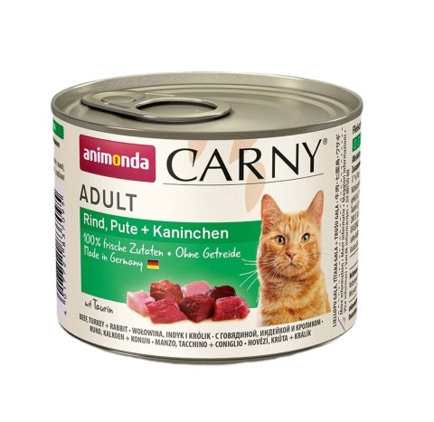 ANIMONDA Carny Adult wołowina, indyk i królik - mokra karma dla kota - 200g ANIMONDA Carny Adult wołowina, indyk i królik - mokra karma dla kota - 200g