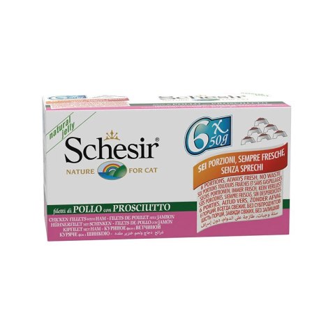 SCHESIR M-Pack Filety z kurczaka z szynką 6x50g SCHESIR M-Pack Filety z kurczaka z szynką 6x50g