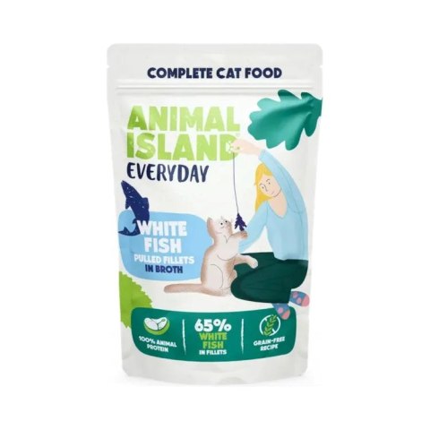 ANIMAL ISLAND Biała ryba w filecie - Karma mokra dla kotów - 12x85g ANIMAL ISLAND Biała ryba w filecie - Karma mokra dla kotów - 12x85g