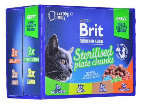 BRIT Premium Cat Sterilised Plate - mokra karma dla kota - 12x100 g BRIT Premium Cat Sterilised Plate - mokra karma dla kota - 12x100 g