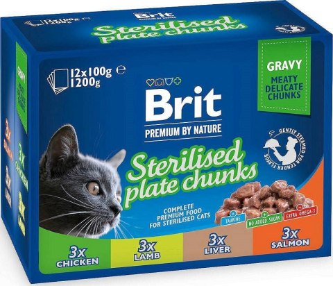 BRIT Premium Cat Sterilised Plate - mokra karma dla kota - 12x100 g BRIT Premium Cat Sterilised Plate - mokra karma dla kota - 12x100 g