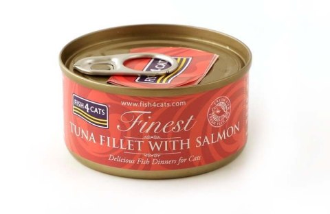 Fish4Cats Finest filet z Tuńczyka z Łososiem 70g Fish4Cats Finest filet z Tuńczyka z Łososiem 70g