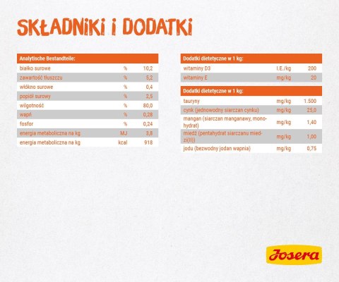 JOSERA Pate kurczak ze szpinakiem - mokra karma dla kota - 85 g JOSERA Pate kurczak ze szpinakiem - mokra karma dla kota - 85 g
