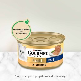 PURINA Gourmet Gold Mus z indykiem - mokra karma dla kota - 85 g