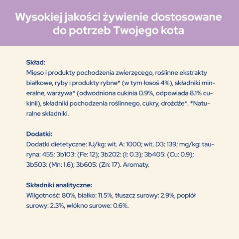 Purina Cat Chow Sensitive z łososiem i cukinią w sosie - mokra karma dla kota - 85 g Purina Cat Chow Sensitive z łososiem i cukinią w sosie - mokra karma dla kota - 85 g