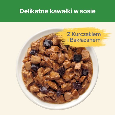 Purina Cat Chow Sterilised z kurczakiem i bakłażanem w sosie - mokra karma dla kota - 85 g Purina Cat Chow Sterilised z kurczakiem i bakłażanem w sosie - mokra karma dla kota - 85 g
