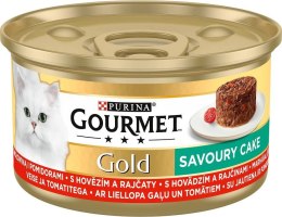 Purina Gourmet Gold - Savoury Cake Wołowina i pomidory 85g