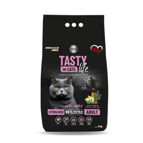 BIOFEED TASTY CATS LIFE STERILISED WITH RABBIT 8KG BIOFEED TASTY CATS LIFE STERILISED WITH RABBIT 8KG