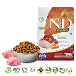 FARMINA N&D Pumpkin Cat Quail and Pomegranate Neutered Adult - sucha karma dla kota - 300 g