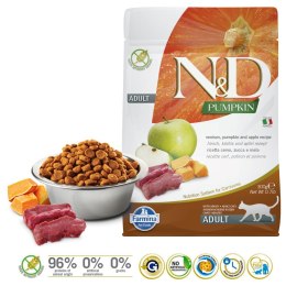 FARMINA N&D Pumpkin Cat Venison and Apple Adult - sucha karma dla kota - 300 g