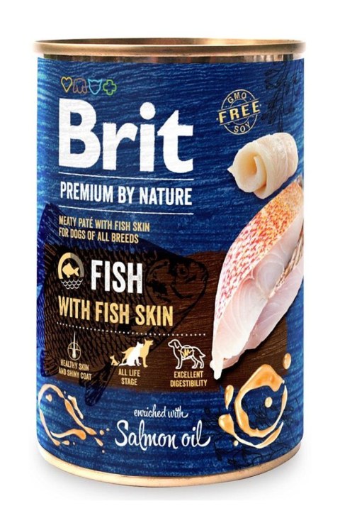 BRIT PREMIUM BY NATURE - FISH&FISH SKIN - mokra karma dla psa -400g BRIT PREMIUM BY NATURE - FISH&FISH SKIN - mokra karma dla psa -400g