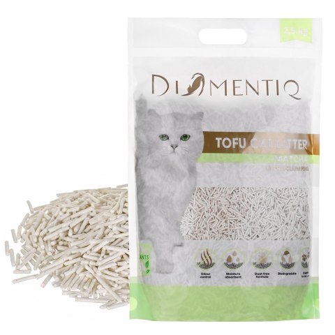 DIAMENTIQ Żwirek Tofu zbrylający 2,5 kg MATCHA DIAMENTIQ Żwirek Tofu zbrylający 2,5 kg MATCHA