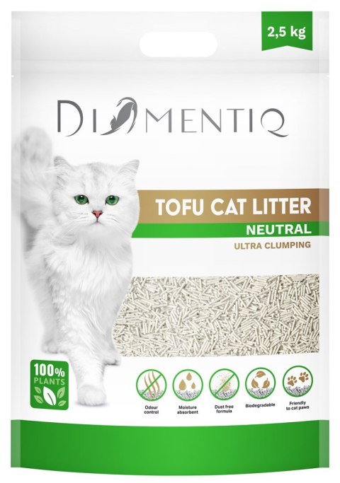 DIAMENTIQ Żwirek Tofu zbrylający 2,5 kg NATURALNY DIAMENTIQ Żwirek Tofu zbrylający 2,5 kg NATURALNY