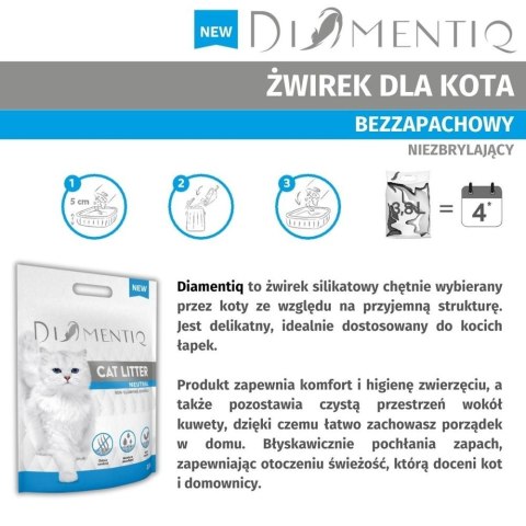 DIAMENTIQ Żwirek neutral 30L+karton DIAMENTIQ Żwirek neutral 30L+karton