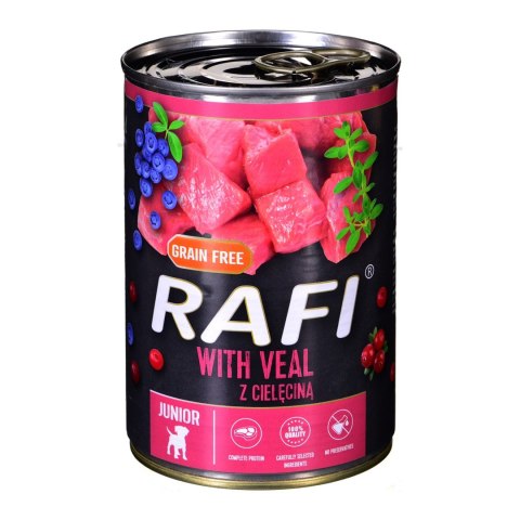 DOLINA NOTECI Rafi junior z cielęciną - mokra karma dla szczeniąt - 400 g DOLINA NOTECI Rafi junior z cielęciną - mokra karma dla szczeniąt - 400 g