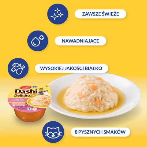 INABA DASHI DELIGHTS Łosoś 70g bulion dla kota INABA DASHI DELIGHTS Łosoś 70g bulion dla kota