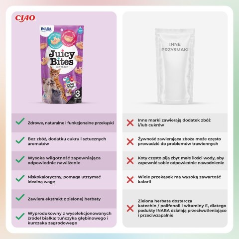 INABA Juicy Bites O smaku krewetek i owoców morza - przysmak dla kota - 3x11,3 g INABA Juicy Bites O smaku krewetek i owoców morza - przysmak dla kota - 3x11,3 g