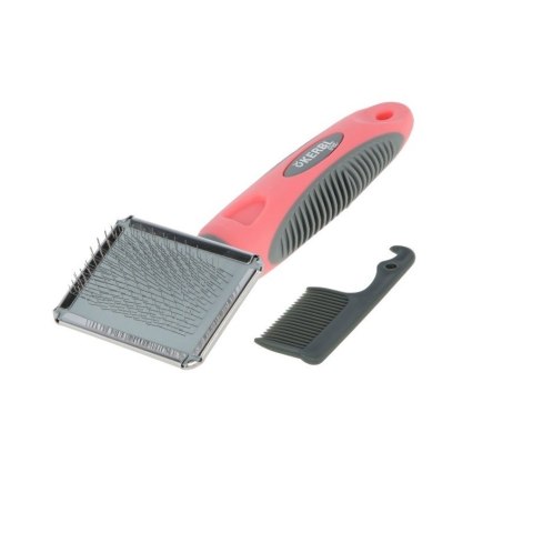 KERBL Szczotka dla kota z miękkimi delikatnymi ząbkami, z grzebieniem w zestawie, 16 x 6 cm KERBL Szczotka dla kota z miękkimi delikatnymi ząbkami, z grzebieniem w zestawie, 16 x 6 cm