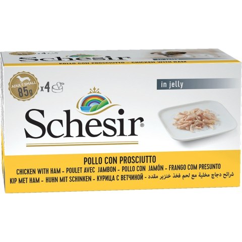 SCHESIR Adult M-Pack Filety z kurczaka z szynką 4x85g SCHESIR Adult M-Pack Filety z kurczaka z szynką 4x85g