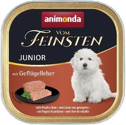 ANIMONDA Vom Feinsten Junior wątróbka drobiowa - mokra karma dla psa - 150 g ANIMONDA Vom Feinsten Junior wątróbka drobiowa - mokra karma dla psa - 150 g