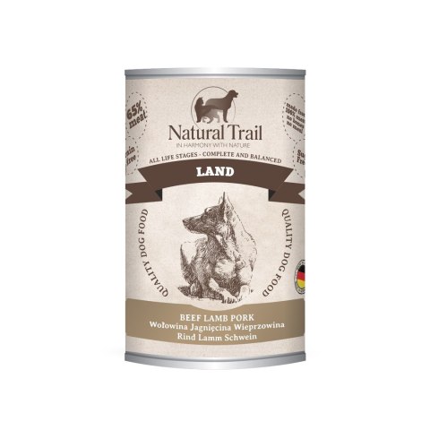 NATURAL TRAIL Land wołowina,jagnięcina dla psa 400g NATURAL TRAIL Land wołowina,jagnięcina dla psa 400g