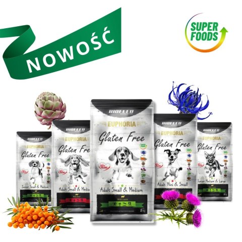 BIOFEED Euphoria G-F MID&MAXI wołowina 2kg BIOFEED Euphoria G-F MID&MAXI wołowina 2kg