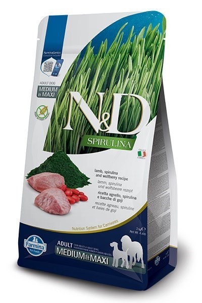 FARMINA N&D Spirulina Lamb Adult Medium&Maxi - sucha karma dla psa - 7 kg FARMINA N&D Spirulina Lamb Adult Medium&Maxi - sucha karma dla psa - 7 kg