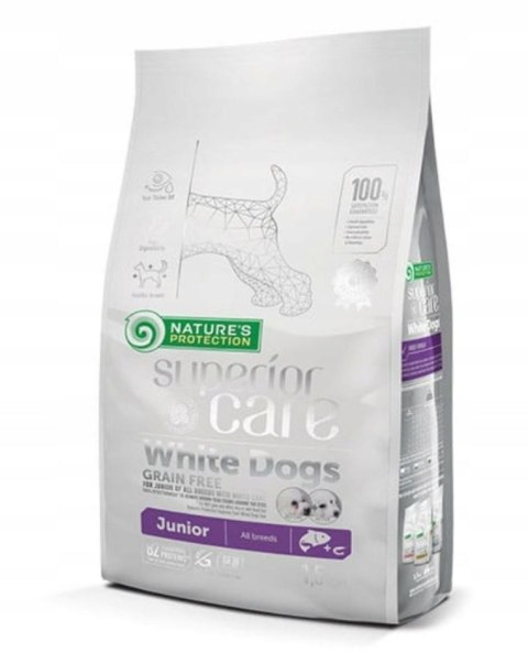 Nature's Protection White Dogs Grain Free Łosoś Junior All Breeds 1.5kg Nature's Protection White Dogs Grain Free Łosoś Junior All Breeds 1.5kg