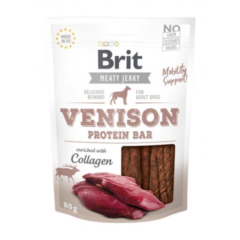 Brit Jerky Venison Protein Bar Dziczyzna - przysmak dla psa - 200 g Brit Jerky Venison Protein Bar Dziczyzna - przysmak dla psa - 200 g