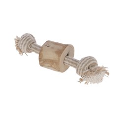 KERBL Szarpak dla psa, prosty, juta/bawełna, drewno kawowe, 20 cm