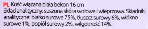 MACED Kość wiązana biała bekon 16 cm - przysmak dla psa - 1 szt. MACED Kość wiązana biała bekon 16 cm - przysmak dla psa - 1 szt.