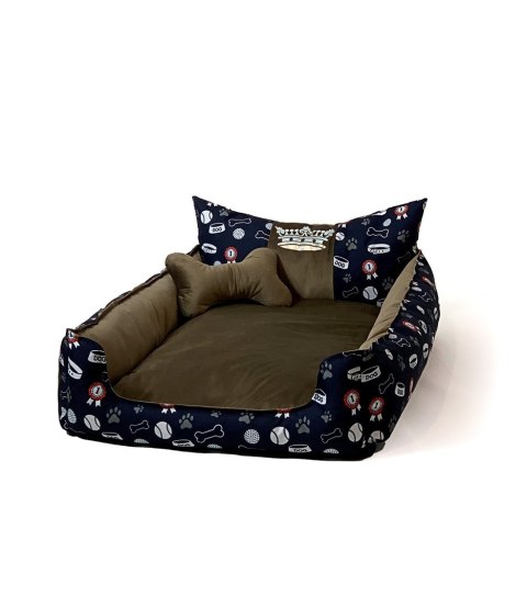 GO GIFT Korona Legowisko dla psa i kota XXL - brązowy - 110x90x18 cm GO GIFT Korona Legowisko dla psa i kota XXL - brązowy - 110x90x18 cm