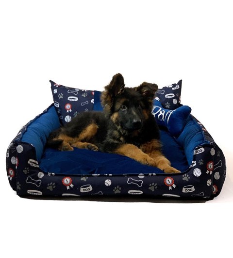 GO GIFT Korona Legowisko dla psa i kota XXL - granatowy - 110x90x18 cm GO GIFT Korona Legowisko dla psa i kota XXL - granatowy - 110x90x18 cm