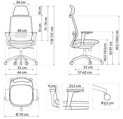 Ergonomiczny fotel biurowy SPECTRUM czarny Ergonomiczny fotel biurowy SPECTRUM czarny