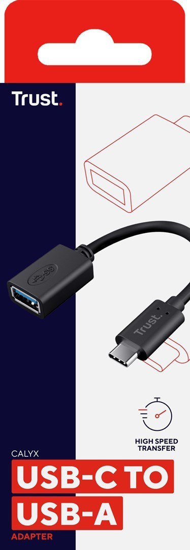Adapter TRUST CALYX USB-C TO USB-A Adapter TRUST CALYX USB-C TO USB-A