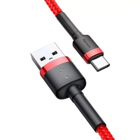 BASEUS KABEL USB DO USB-C CAFULE 2A 3M (CZERWONY) BASEUS KABEL USB DO USB-C CAFULE 2A 3M (CZERWONY)
